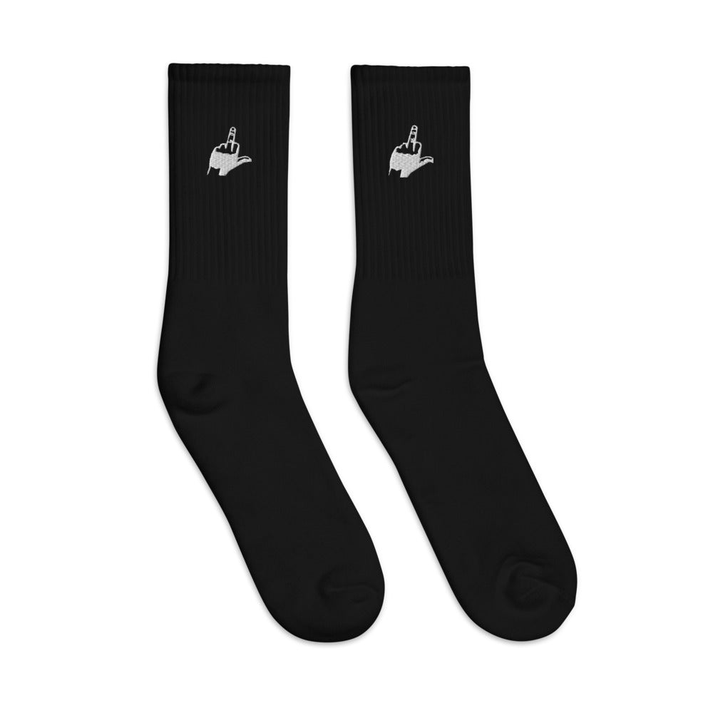 Fcklosing embroidered socks